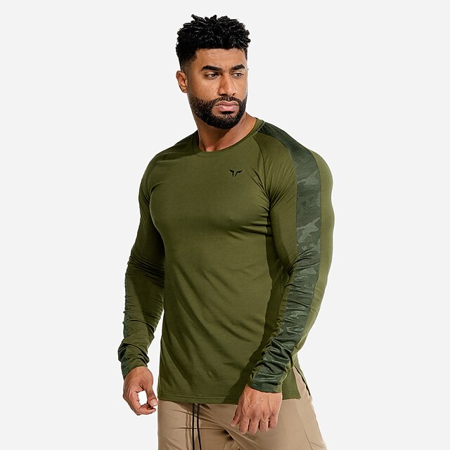 Sports & Outdoors Running, Jogging & Walking | Mens Long Sleeve Workout Shirt Running Shirt Tee Tshirt Top Athletic Athleisure B