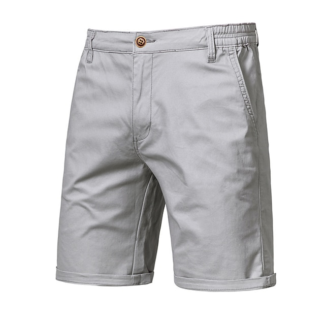 Men's Cargo Shorts Chino Shorts Chinoiserie Solid Colored with Pockets Black Blue Gray Clothing Clothes Casual