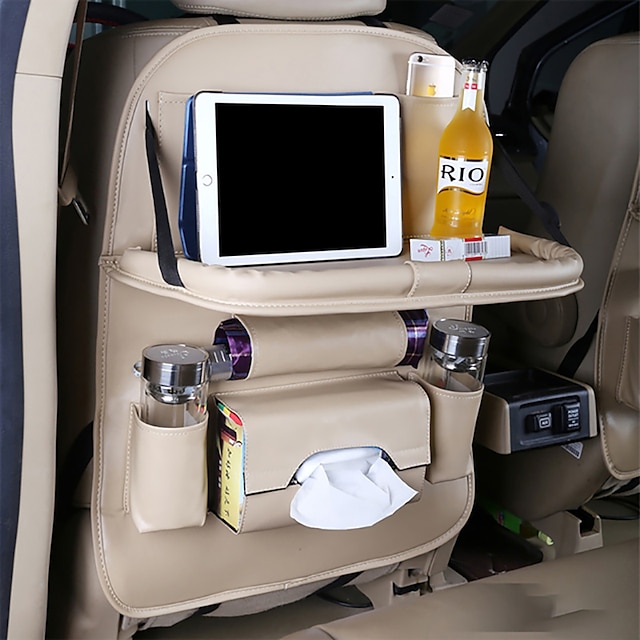  Starfireleather organizer per sedile auto borsa portaoggetti multitasche organizer portaoggetti per auto vassoio pieghevole per tavolo da pranzo accessori per auto