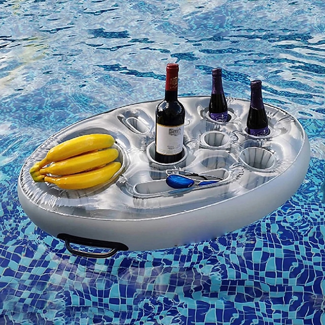  Pool Floats,Summer Inflatable Float Beer Drinking Cooler Table Water Play Float Beer Tray Party Bucket Cup Holder for Swimming Pool Party,Inflatable for PoolCandy