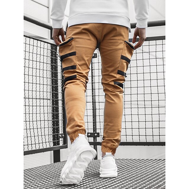 Mens Clothing Mens Bottoms | Mens Trousers Workout Sweatpants Full Length Pants Casual Going out Inelastic Solid Color Sports Mi