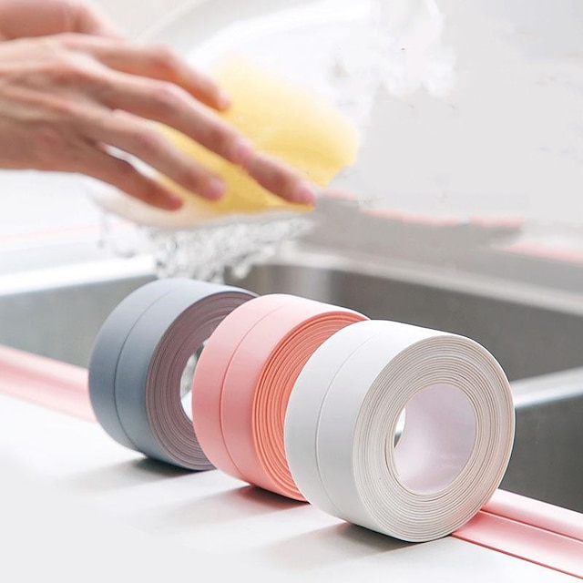 Waterproof Wall Door Sealing Strip Self-Adhesive Kitchen Bath Caulk Tape 320CM 