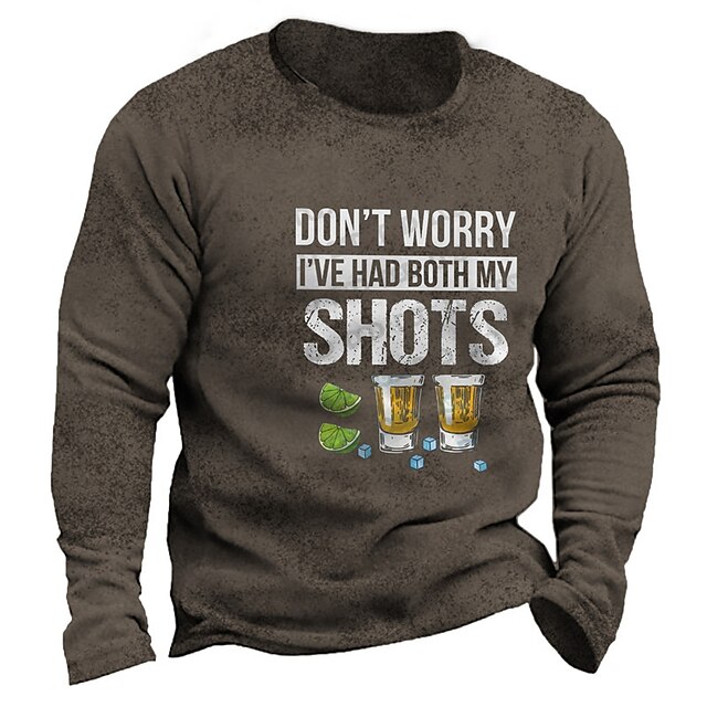 Mens Clothing Mens Hoodies & Sweatshirts | Mens Unisex Sweatshirt Pullover Graphic Prints Beer Letter Print Daily Sports 3D Prin