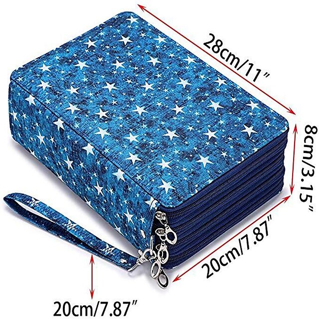 Consumer Electronics Stationery | Pencil Case Pen Pouch Marker Bag Waterproof Slim Wear-Resistant PU Leather for School Office B