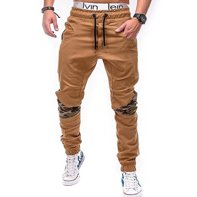 Mens Clothing Mens Bottoms | Mens Jogger Full Length Pants Solid Color Mid Waist M L XL 2XL 3XL - FT47953