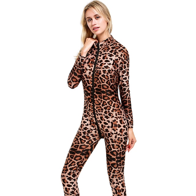  Zentai Suits Catsuit Skin Suit Adults Cosplay Costumes Cosplay Women's Leopard Masquerade