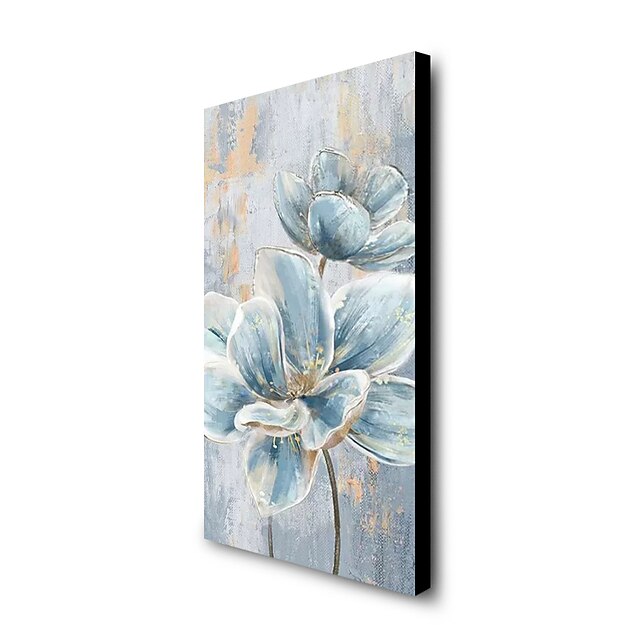 Home & Garden Wall Art | Oil Painting Hand Painted Vertical Abstract Floral / Botanical Modern Stretched Canvas - UE95418