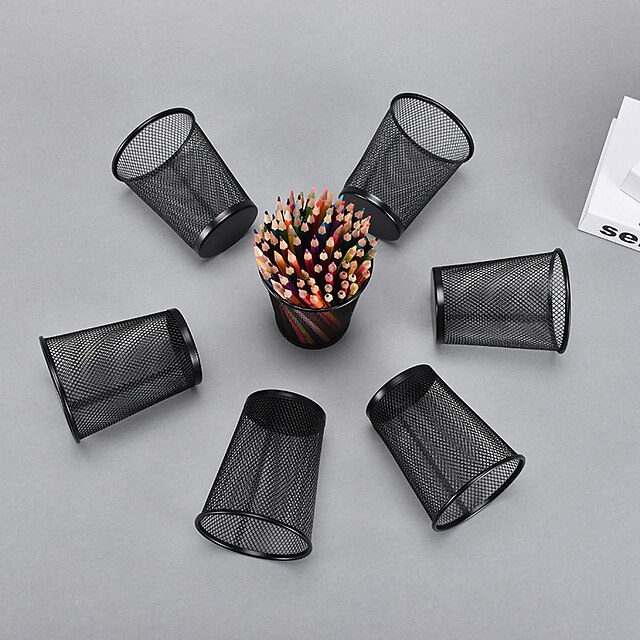 Consumer Electronics Stationery | Pen Pencil Holder Cup Big Capacity Metal for Office Business Student - NM21058