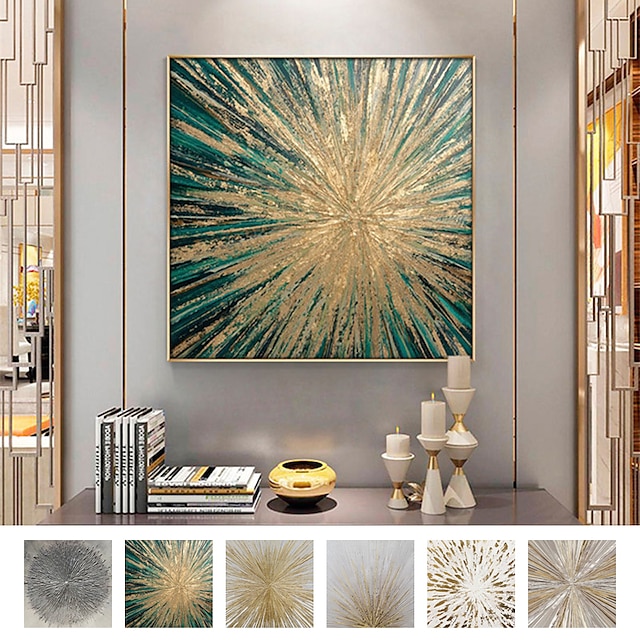  Oil Painting Handmade Hand Painted Wall Art Modern Gold Foil Picture Abstract Home Decoration Decor Rolled Canvas No Frame Unstretched