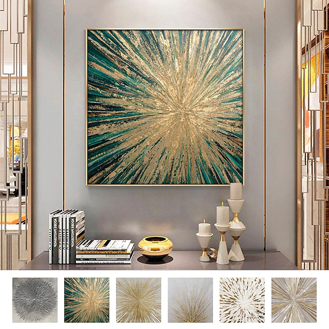 Oil Painting Handmade Hand Painted Wall Art Modern Gold Foil Picture Abstract Home Decoration Decor Rolled Canvas No Frame Unstretched 11