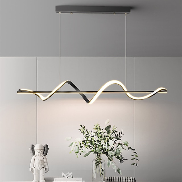  100 cm hanglamp led metalen artistieke stijl moderne restaurant lamp nordic stijl creatief ontwerp spiraal kroonluchter