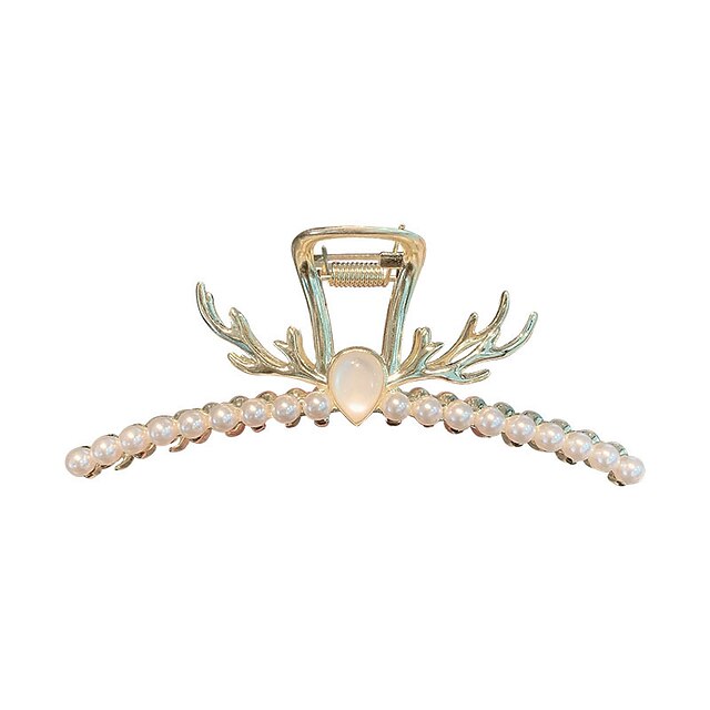 Shoes & Bags Fashion Accessories | Hair Claw Clips for Thick Heavy Hair Gold Metal Styling and Big Non-Slip Hair Catch Barrette 