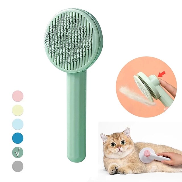 Joour pet cleaning brush Effective Dog supplies Universal Silicone Hair Removal Comb Cat Hair Grooming Pet Cleaning Comb Massage Bath Brush blue 