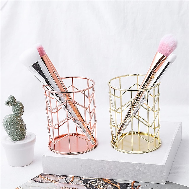 Consumer Electronics Stationery | Pen Pencil Holder Cup Big Capacity Metal for Office Business Student - SY66702