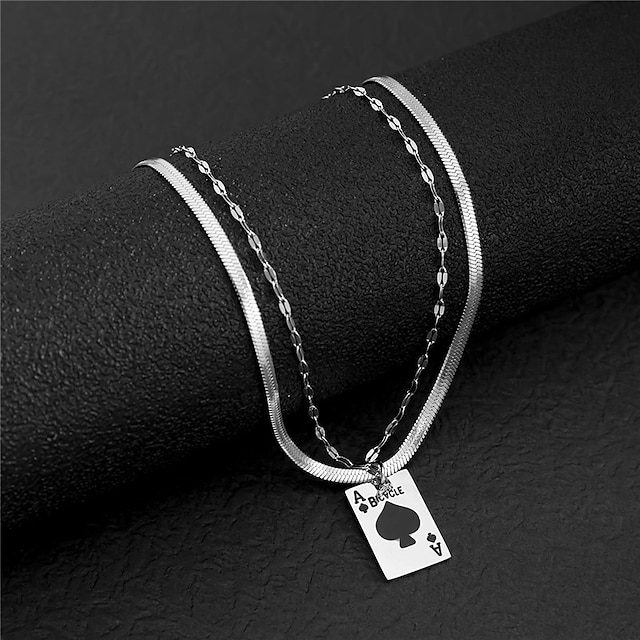 Shoes & Bags Fashion Accessories | 1pc Pendant Necklace Chain Necklace For Mens Womens Street Gift Daily Titanium Steel Stacking