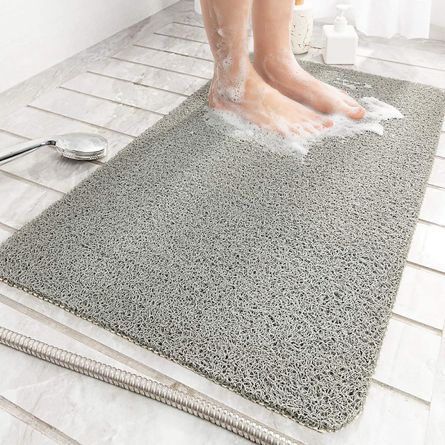 Shower Mat for Inside Shower, Loofah Bath Mat Non Slip Anti Mould Antibacterial Soft PVC Bathtub Mat for Bathroom Wet Shower Areas 12