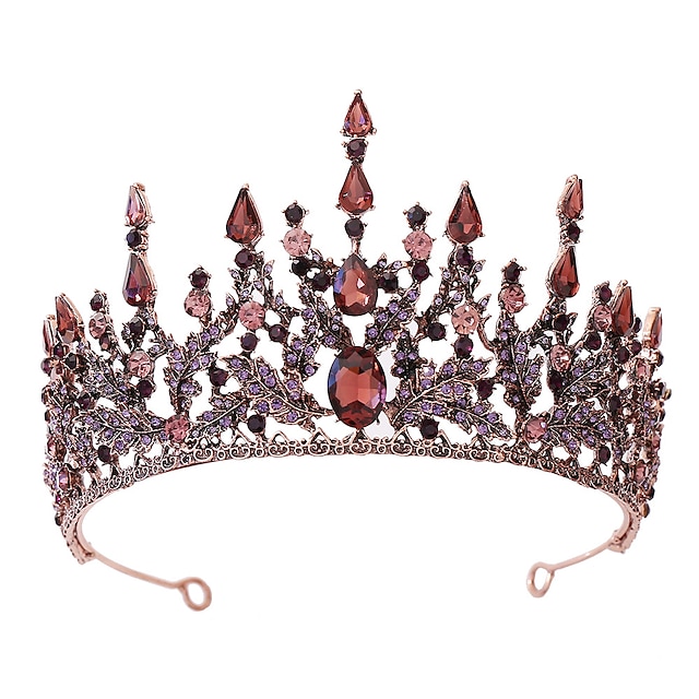  King's and Queen's Royal Crowns - Queen Festival Costume Prom Accessories Party Celebration, Bailey(16cm*8.2cm)
