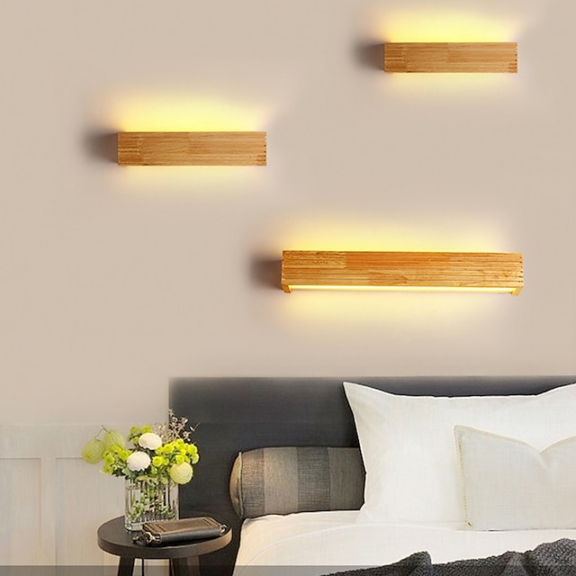  moderne nordic stijl indoor wandlamp led hout woonkamer slaapkamer wandlamp 220-240v 8 w