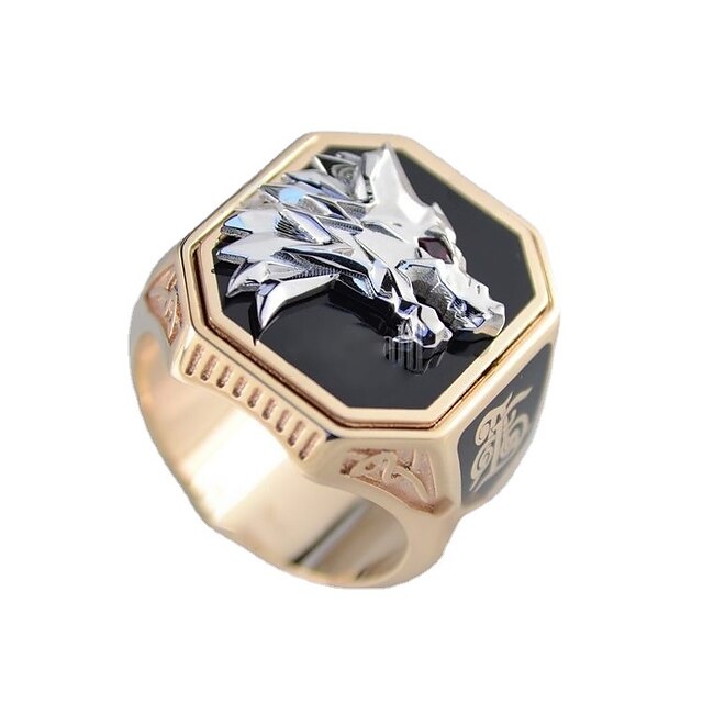 Shoes & Bags Fashion Accessories | 1pc Ring For Mens Wedding Birthday Gift 18K Gold Classic Animal - UN39207