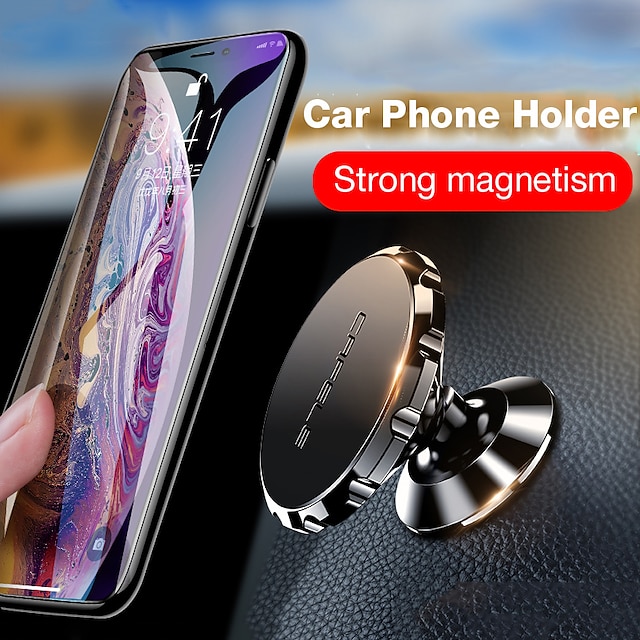  universal magnetisk biltelefonholder for telefon i bilholder stativ for mobiltelefon mobiltelefon magnetfeste aluminiumslegering