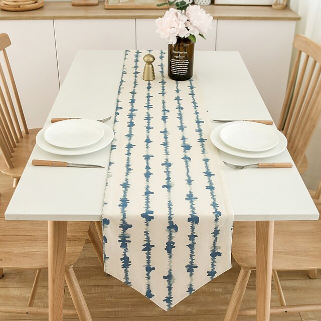 Home & Garden Home Textiles | Farmhouse Table Runner Vintage Table Runner Cotton Linen Table Decorations for Dining Party Holida