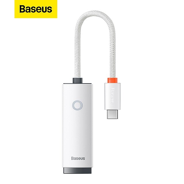  BASEUS USB 3.0 Type-C Naven 1 ports High-Speed LED-indicator USB-hub met RJ45 Stroomvoorziening Voor