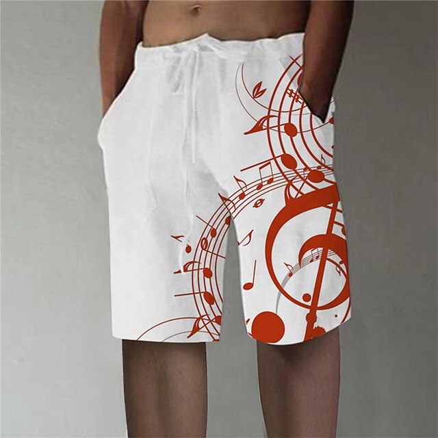 Mens Clothing Mens Bottoms | Mens Designer Stylish Straight Shorts Elastic Waist Print Short Pants Sports Outdoor Daily Graphic 