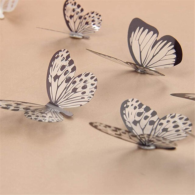 Home & Garden Home Decor | 5sets 18pcs/set Black and White Crystal Butterflies Wall Sticker For Kids Rooms Art Mural Refrigerato