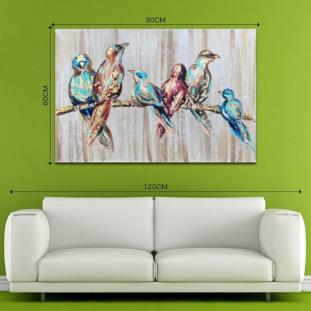 Home & Garden Wall Art | Oil Painting Hand Painted Horizontal Abstract Animals Modern Stretched Canvas - LZ70255