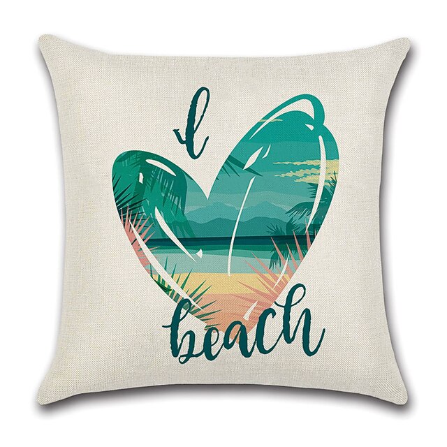 Home & Garden Home Decor | Summer Beach Double Side Cushion Cover 5PCS Soft Decorative Square Throw Pillow Cover Cushion Case Pi