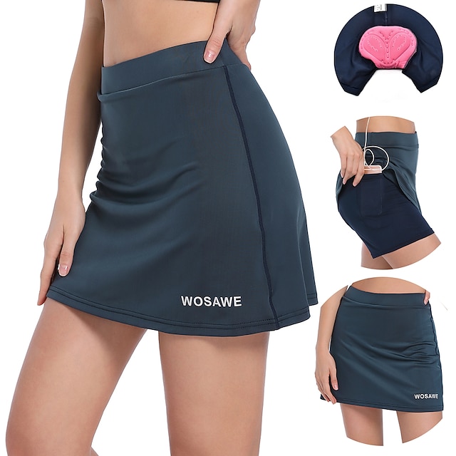 Cycling Skirt Shorts Gel Pad Underwear MTB Bike Skirts Sports Dress Fitness GYM 