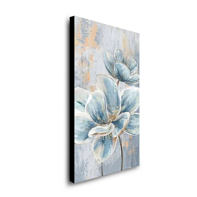 Home & Garden Wall Art | Oil Painting Hand Painted Vertical Abstract Floral / Botanical Modern Stretched Canvas - UE95418