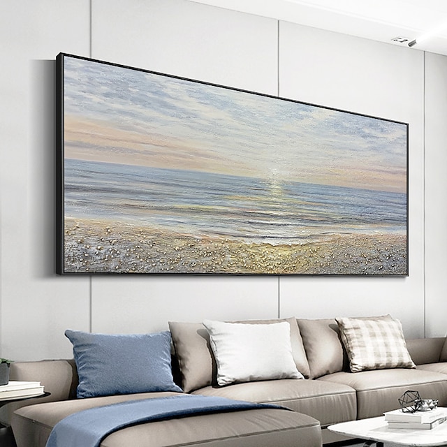 Home & Garden Wall Art | Oil Painting Handmade Hand Painted Wall Art Modern Abstract Seascape Sunset Abstract Landscape Home Dec