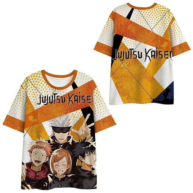 Toys & Hobbies Cosplay & Costumes | Inspired by Jujutsu Kaisen Gojo Satoru T-shirt Anime 100% Polyester Anime Harajuku Graphic K