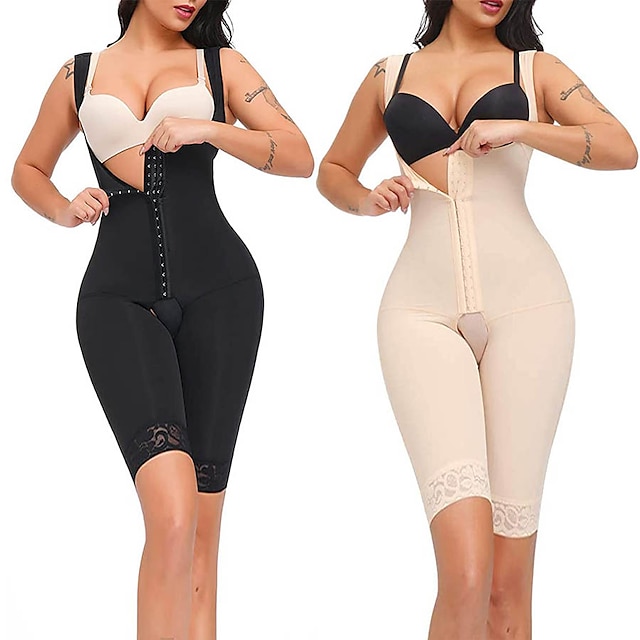  Women's Workout Jumpsuit Bodysuit Romper Solid Color rice white Black Yoga Fitness Gym Workout Spandex Tummy Control Butt Lift Breathable Sport Activewear Slim Stretchy