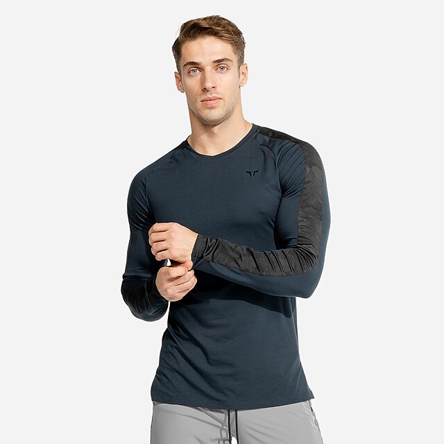 Sports & Outdoors Running, Jogging & Walking | Mens Long Sleeve Workout Shirt Running Shirt Tee Tshirt Top Athletic Athleisure B