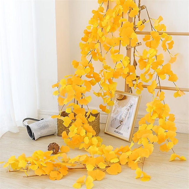 Home & Garden Home Decor | Artificial Plants Plastic Simulation Rattan Banyan Leaves 1.6 Meters Wall Flower 1pc - WA49816