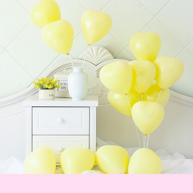 Home & Garden Home Decor | Macaron Heart-Shaped Latex Balloons Wedding Party Decoration Happy Birthday Anniversary - YT03015