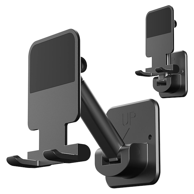  Wall Mount Cell Phone Holder, Extendable Adjustable Cellphone Stand for Mirror Bathroom Shower Bedroom Kitchen Treadmill, Compatible with iPhone iPad Series or Other Smartphones Tablet