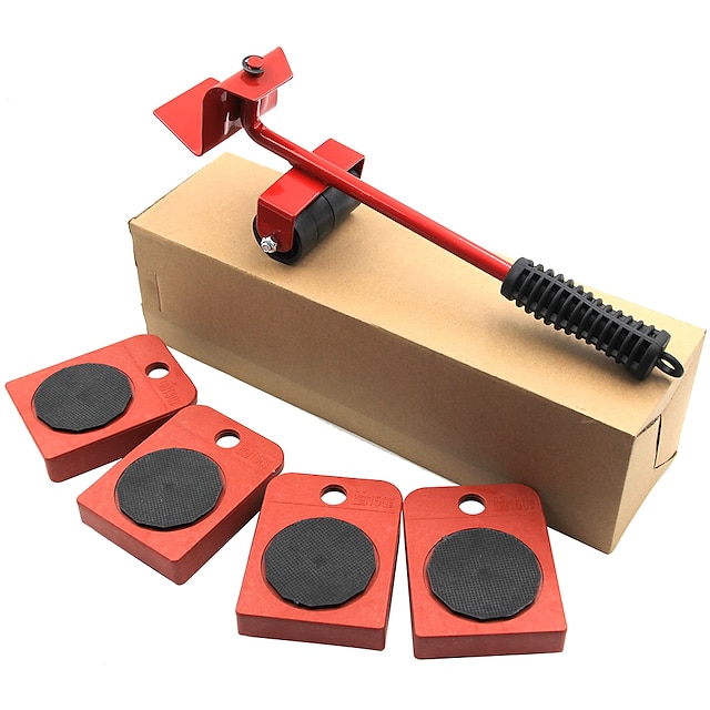  Meubles déménagement transport 5 pièces/ensemble 4 déménageur rouleau barre de roue meubles transport élévateur ménage ensemble d'outils à main