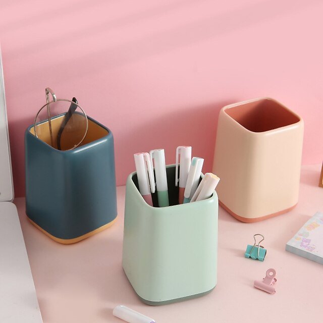 Consumer Electronics Stationery | Pen Pencil Holder Cup Lightweight Multifunction Big Capacity Plastics for Office Student Kids 