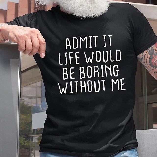 Men's Graphic Letter T Shirt Casual Style Cotton Short Sleeve Graphic Shirt Black Navy Blue Gray Comfortable Tee Street Casual Fashion Designer Clothing4