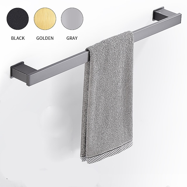  60cm(23.6in)Bathroom Towel Bar New Design Contemporary Aluminum Material Bathroom Single Towel Rod Wall Mounted