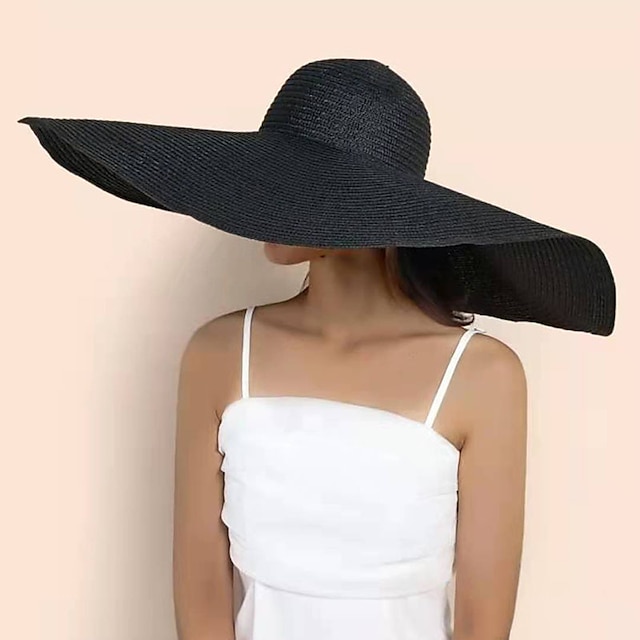  Γυναικεία Καπέλο ηλιοπροστασίας Ψάθινο Καπέλο Άχυρο Μπόχο Στυλ Παραλίας