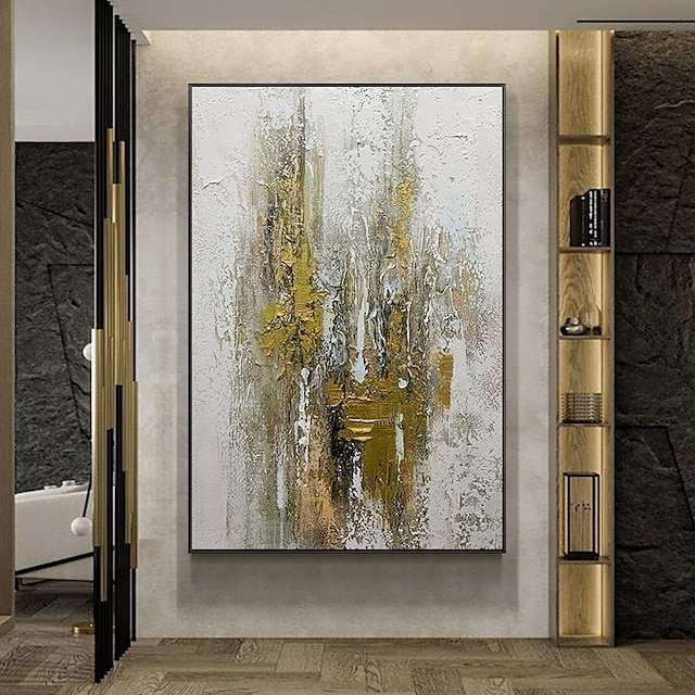 Home & Garden Wall Art | Handmade Hand Painted Oil Painting Wall ArtLarge Size Contemporary GoldenAbstract Home Decoration Decor