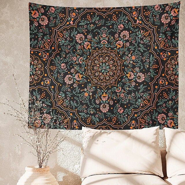 Floral mandela Large Wall Tapestry Art Decor Blanket Curtain Hanging