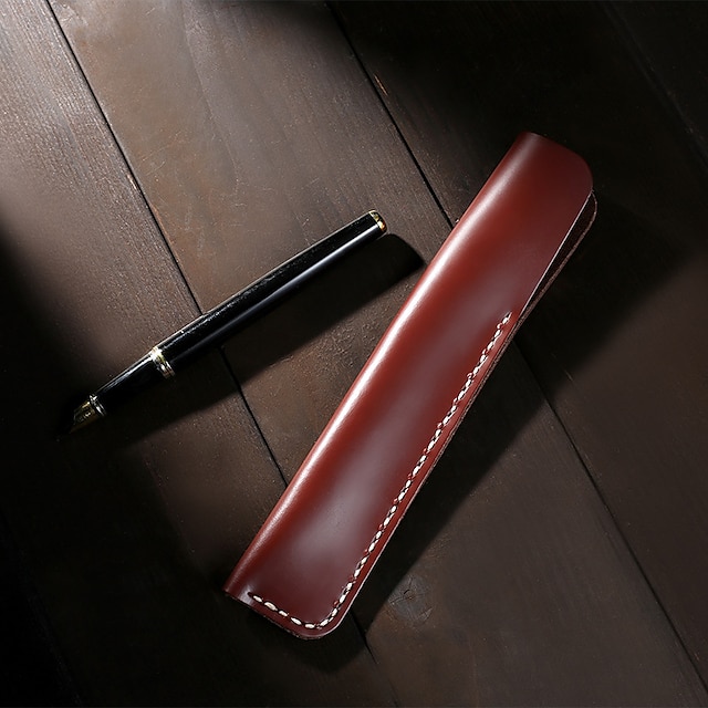 Consumer Electronics Stationery | Pencil Case Pen Pouch Marker Bag Waterproof Creative Wear-Resistant PU Leather for School Offi