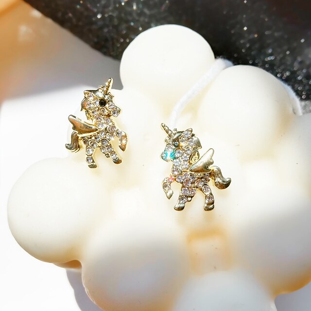 Shoes & Bags Fashion Accessories | 1 Pair Stud Earrings For Womens Wedding Sport Birthday Rhinestone Alloy Classic Fashion - YB3