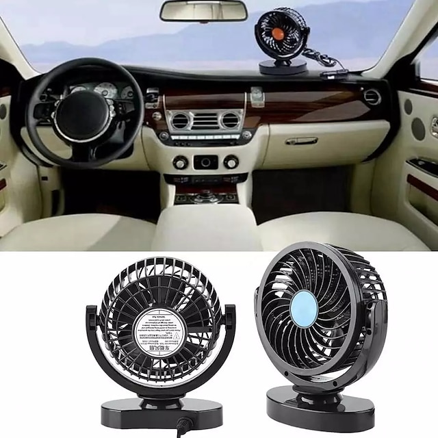  12V 360 Degree All Round Mini Car Auto Air Air Cooling Fan adjustable Portable Cooler Summer Air Fan Car Accessories
