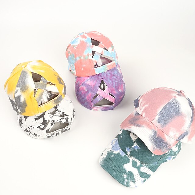 Shoes & Bags Fashion Accessories | 1pcs New Fashion Colorful Tie-dye Baseball Cap Spring Mens and Womens Trend Lovers Hat Outdoo